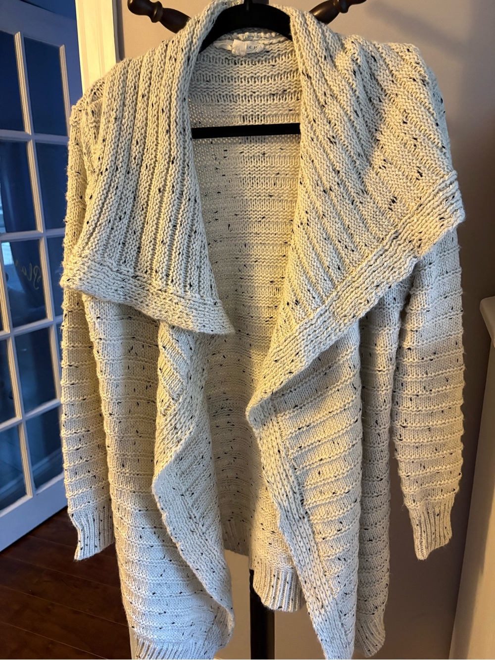 lovestitch Cream Knit Sweater with Label Detail